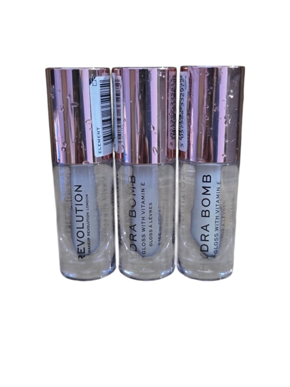 Revolution Hydra Bomb Lip Gloss Bundle (3 Pack) – Clear/Sheer Shades ✨
